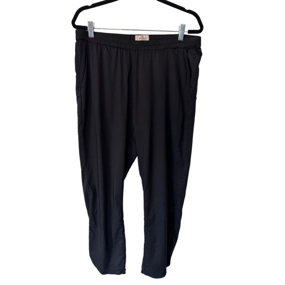 Marine Layer Black Cropped Light Weight Soft Modal Blend Casual Pants Size XL